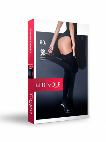 Черные чулки на узкой резинке BLACK