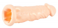 Насадка удлинитель из силикона 2,5 см Penis extender with bulging glans and veins