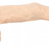 Насадка удлинитель из силикона 2,5 см Penis extender with bulging glans and veins