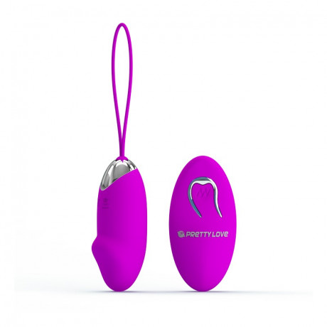 Виброяйцо с реалистичной головкой и пультом ДУ Julia