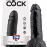Фаллоимитатор на присоске с крупной головкой King Cock 7 Cock with Balls
