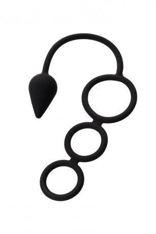 Анальная втулка с тройным эрекционным кольцом Erotist