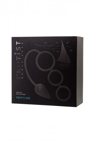 Анальная втулка с тройным эрекционным кольцом Erotist