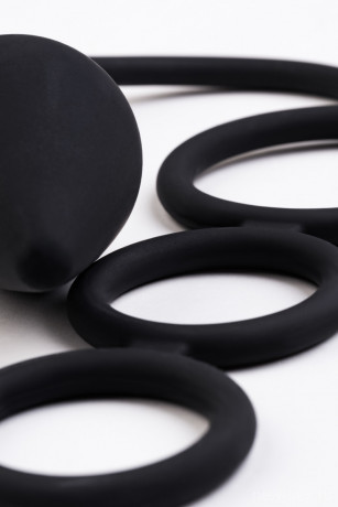 Анальная втулка с тройным эрекционным кольцом Erotist