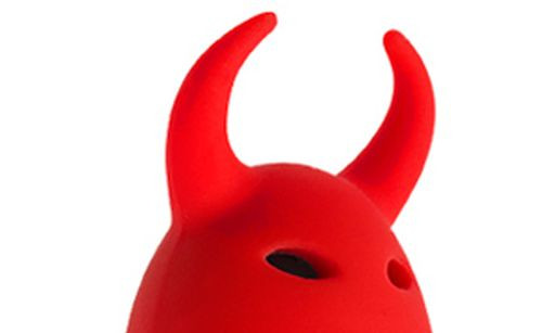 Силиконовый мини-вибратор в виде маленького демона с хвостиком