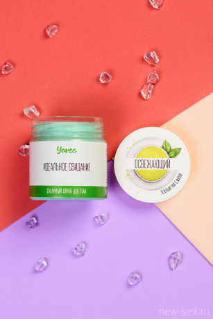 Скраб для тела с ароматом зелёного чая и мяты Yovee