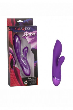 Перезаряжаемый ультра гибкий вибромассажер кролик с двумя мощными моторами Aura Dual Lover