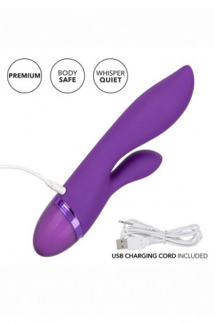 Перезаряжаемый ультра гибкий вибромассажер кролик с двумя мощными моторами Aura Dual Lover