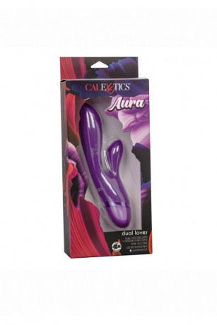 Перезаряжаемый ультра гибкий вибромассажер кролик с двумя мощными моторами Aura Dual Lover