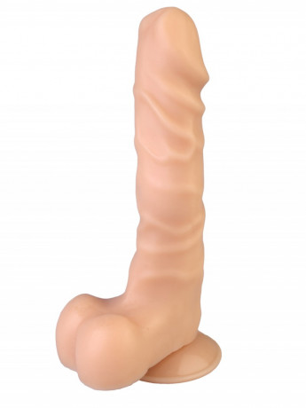 Вибромассажер на присоске с крупным рельефом и пультом управления