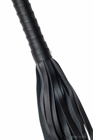 Черная ударная плеть с удобной рукояткой с петлей Party Hard Blazing