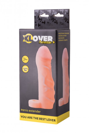 Ультра реалистичная насадка на мужской пенис плюс 3 см XLOVER INCREASE