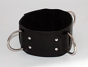 Ошейник широкий подшитый с 3-мя D-кольцами