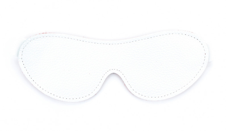 Белая маска из мягкой натуральной кожи