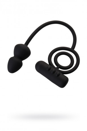 Анальная пробка с дополнительной стимуляцией и эрекционным кольцом Erotist