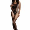 Боди-комбинезон с имитацией чулок из сетки Fence Suspender Bodystocking