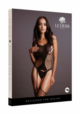 Боди-комбинезон с имитацией чулок из сетки Fence Suspender Bodystocking