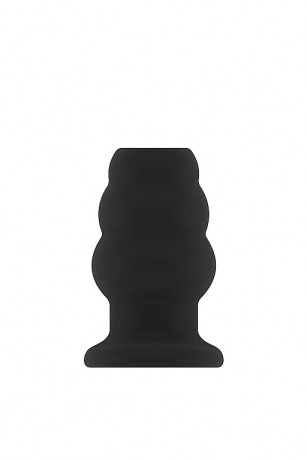 Полая анальная пробка-тоннель с рельефом елочки Hollow Tunnel ButtPlug