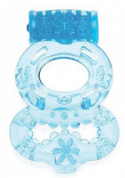 Эрекционное вибрирующее кольцо Blue SH