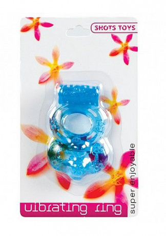 Эрекционное вибрирующее кольцо Blue SH