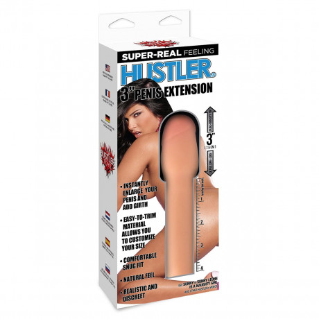 Ультра мягкая насадка для увеличения члена на 7.5 см