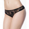 Кружевные трусики с доступом черные