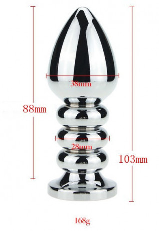 Фигурная анальная пробка с цветным камнем