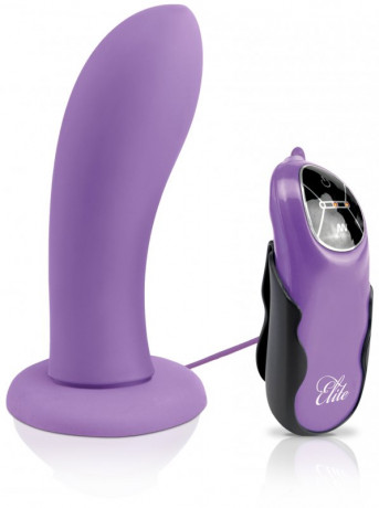 Насадка  для страпона с вибрацией фиолетовая