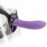 Насадка  для страпона с вибрацией фиолетовая