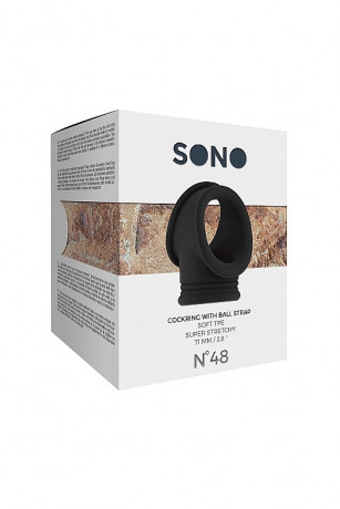 Эрекционное кольцо для пениса и мошонки 48 Cockring with Ball Strap