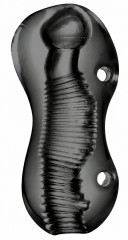 Мастурбатор с рельефной внутренней поверхностью 69 Stroker Black