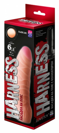 Реалистичная насадка с коннектором на трусики Harness