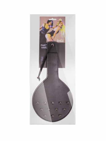 Черная БДСМ шлепалка круглой формы Party Hard Barb