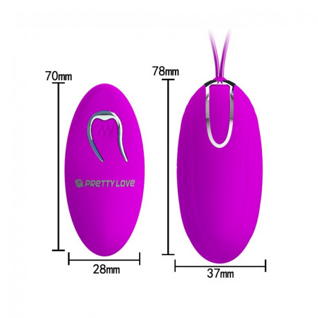 Виброяйцо с нежными волнистыми ребрышками на пульте ДУ Jacqueline