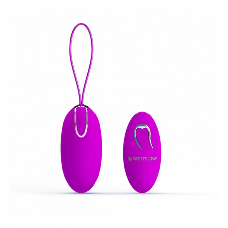 Виброяйцо с нежными волнистыми ребрышками на пульте ДУ Jacqueline