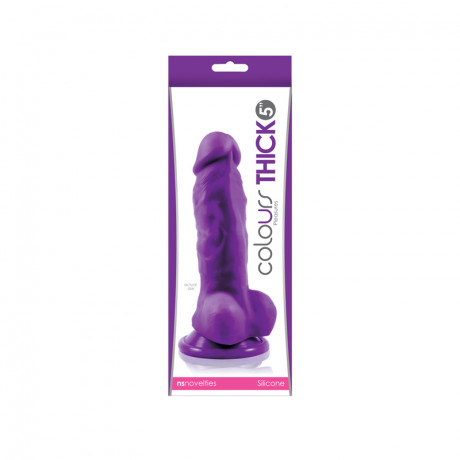 Цветной реалистичный фаллоимитатор на присоске Colours Pleasures Thick 5 Dildo