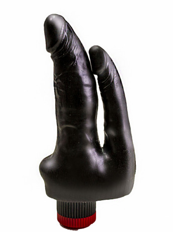 Реалистичный вибратор для двойного проникновения из мягкого и приятного материала