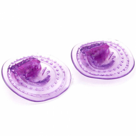 Вибро-накладки на соски PLEASURE CUPZ фиолетовые