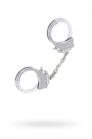 Стильные наручники для ролевых игр украшенные стразами Romfun