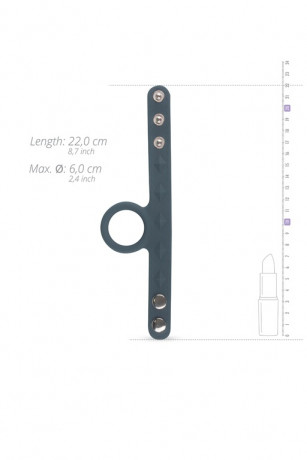 Эрекционное кольцо с ремешком для мошонки