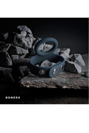 Эрекционное кольцо с ремешком для мошонки