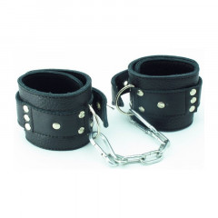 Наручники черные кожаные БДСМ арсенал