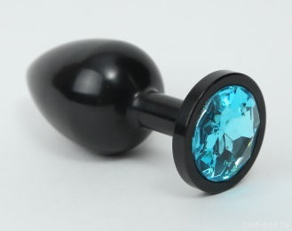 Стальная анальная пробка с красивым камнем