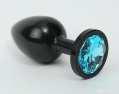 Стальная анальная пробка с красивым камнем