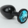 Стальная анальная пробка с красивым камнем