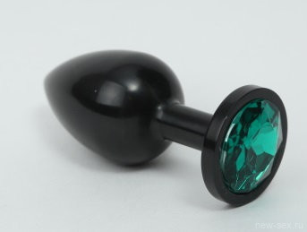 Стальная анальная пробка с красивым камнем