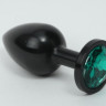 Стальная анальная пробка с красивым камнем