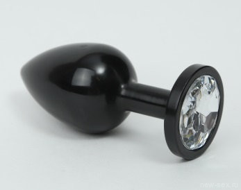 Стальная анальная пробка с красивым камнем