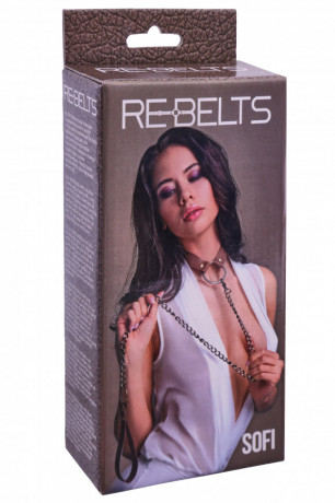 БДСМ ошейник с цепным поводком