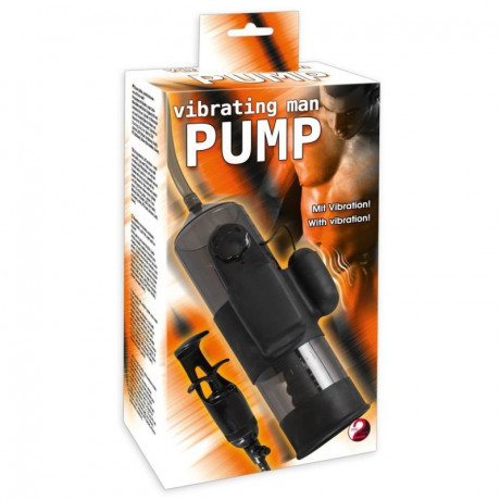 Мужская помпа с механическим насосом и вибрацией Vibrating Man Pump